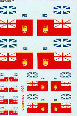 1/48 Canadian Ensign Aircaft FIN Flags