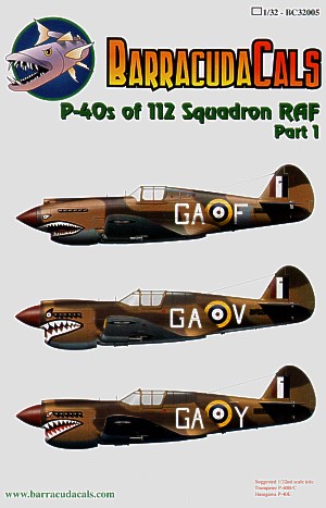 Barracuda Cals 1/32 P-40K Warhawks Part 1 BC32007 